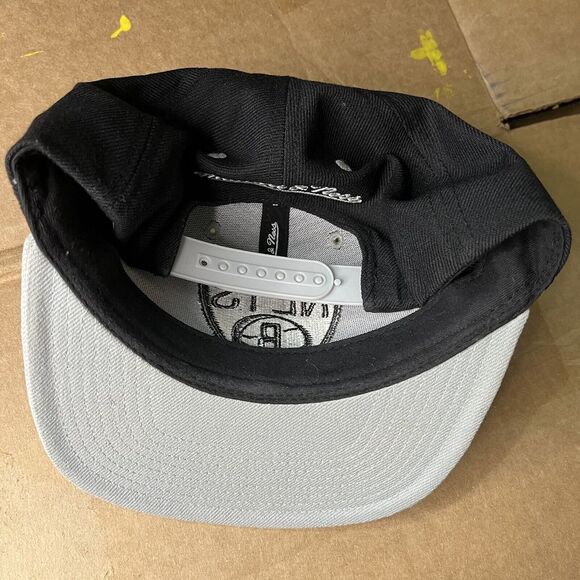 NBA Mitchell & Ness Cap One Size Men's Black Brooklyn Nets Adjustable‎ SnapBack - Picture 7 of 10